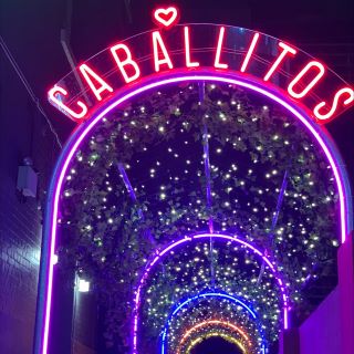 Custom Neon® sign at the entrance to @caballitosperth