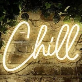 Custom Neon® Chill sign on brick wall