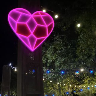Custom Neon® pink & red outdoor heart @cityofgreatergeelong