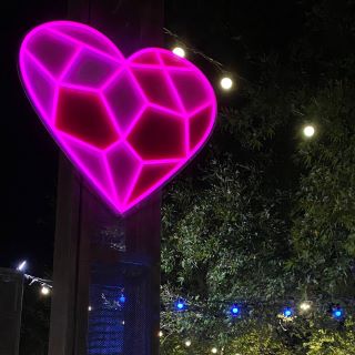 Custom Neon® pink & red outdoor heart @cityofgreatergeelong