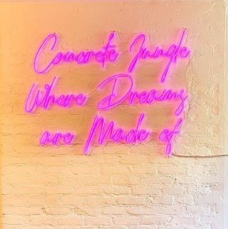 Pink Custom Neon® lyric sign @therathproject