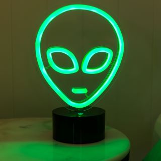 Green Custom Neon® alien table lamp