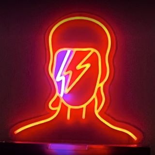 Custom Neon® sculpture of iconic Bowie image