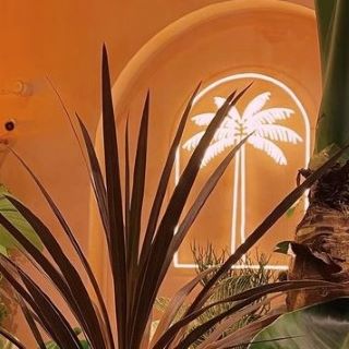 Warm white palm try by Custom Neon® @nice.things.plant.store