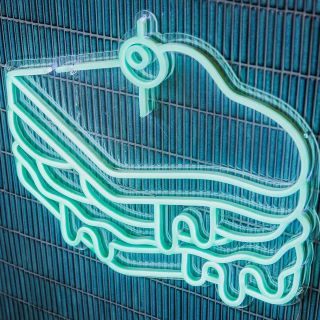 Mint green LED neon sandwich artwork made by Custom Neon® for @toasty_geelong
