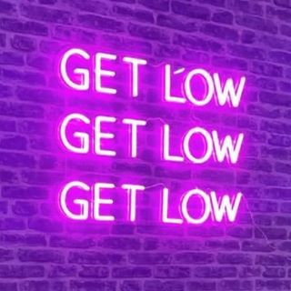 Get Low dark pink sign @getlowpilates by Custom Neon®
