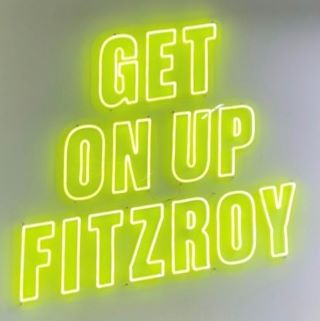 Get on up Fitzroy yellow sign by Custom Neon® @upstate_studios