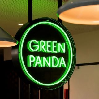 Custom Neon® green logo @greenpandasushi