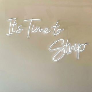 It's Time to Strip Custom Neon® tagline sign @striphairremovalexperts