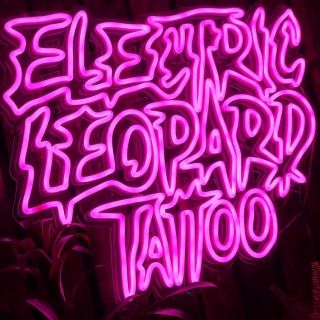 Tattoo parlor logo light @electric.leopard.tattoo made by Custom Neon®