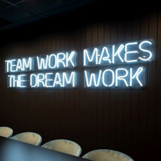 Team work makes the dream work motivational Custom Neon® for iconinteriors.net.au