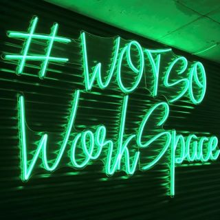 Mint green hashtag sign by Custom Neon® for @wotso.hobart