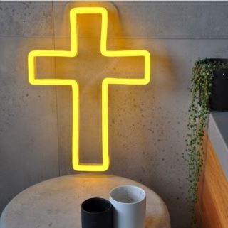 Yellow cross Custom Neon® art