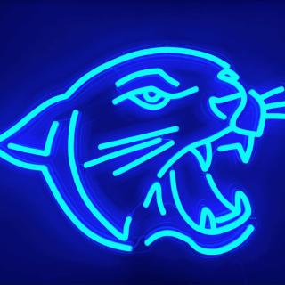 blue neon signs