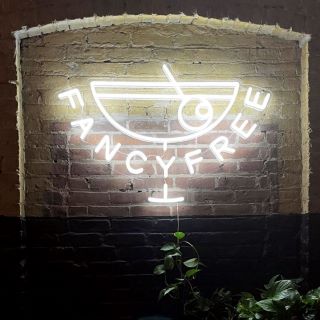 Custom Neon® pub sign for Brooklyn's @fancyfreebk