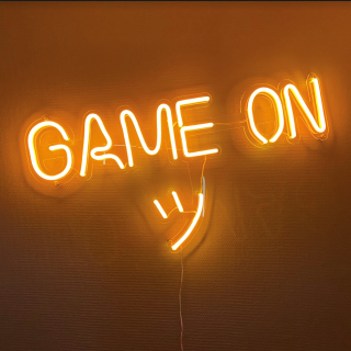 Game On warm white wall light sign by Custom Neon®