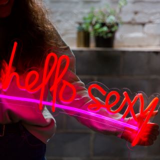 Hello Sexy red & pink Custom Neon® sign
