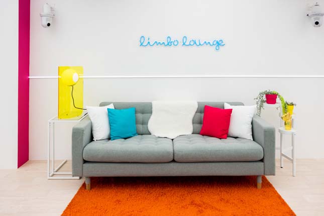 Limbo Lounge blue Custom Neon® sign made exclusively for the Love Island Australia Villa