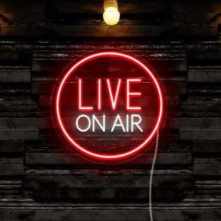 CUSTOM NEON® Live on Air in red and white