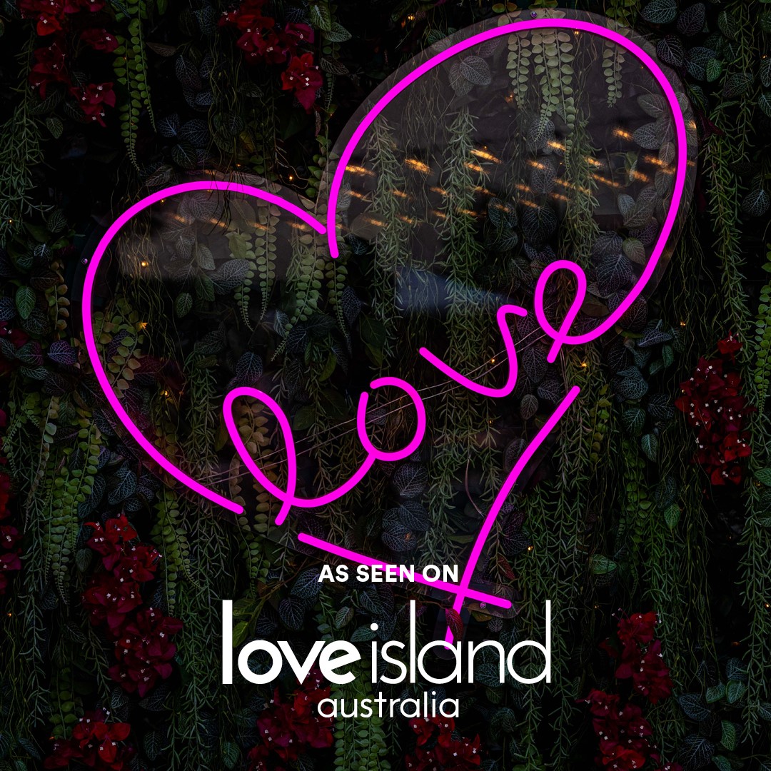 Custom Neon® Love Heart as seen on Love Island Australia