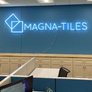 Custom Neon® office company name sign @magnatiles