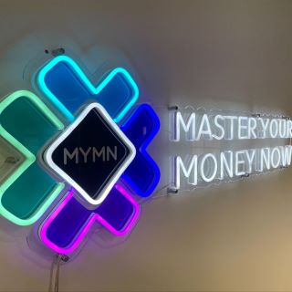Custom Neon® office logo wall sign @masteryourmoneynow