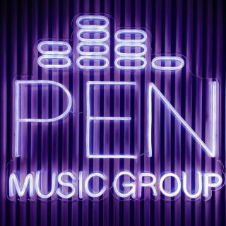 Custom Neon® logo for @penmusicgroup