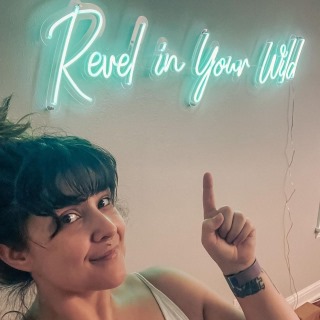 Revel in your wild mint neon quote sign @wild.heart.alchemy