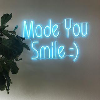Custom Neon® Made you smile selfie wall sign @saxeortho
