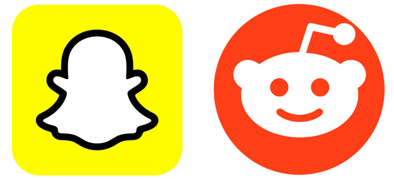 Snapchat and Reddit