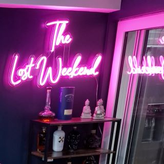 The Lost Weekend pink customised bar sign by Custom Neon® for @paulgoodman