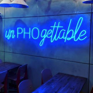 unPHOgettable blue neon sign @threeredstripespho by Custom Neon®