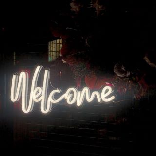 White LED neon welcome sign by Custom Neon®