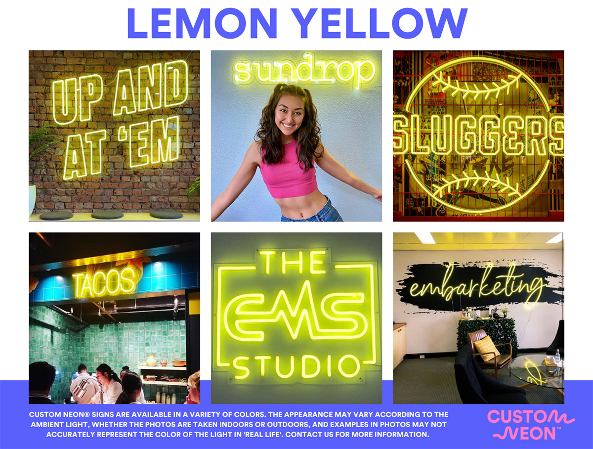 Custom Neon® Yellow LED Neon Signs - see more @customneon