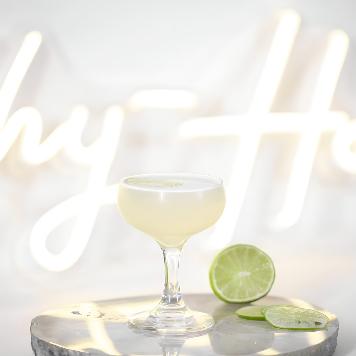 Custom Neon® white branded bar sign @alchyhaul_