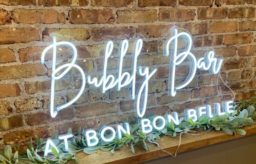 White Custom Neon® sign @bon_bon_belle