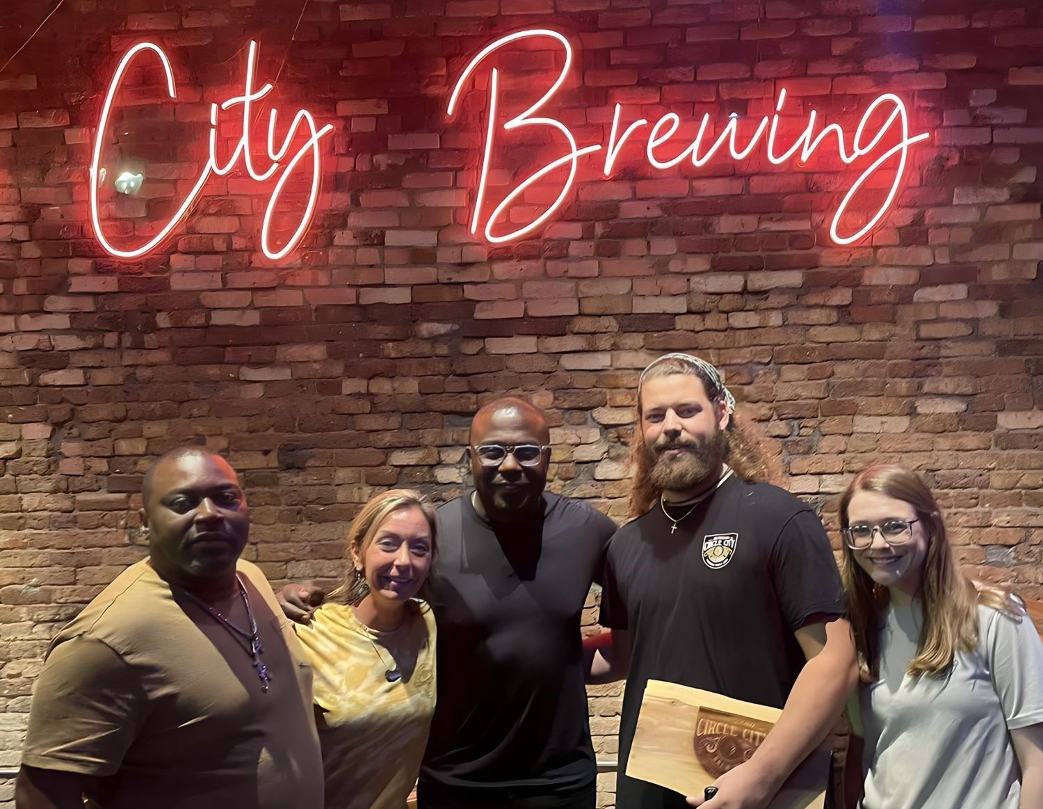 Custom Neon® red business name sign @circlecitybrewing
