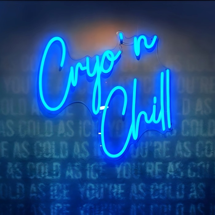 Cryo n Chill Custom Neon® tagline sign @katytrailcryo