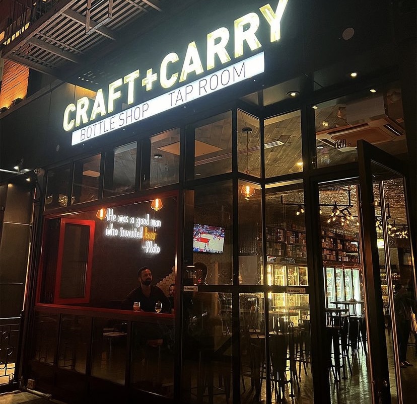 White and yellow LED neon Custom Neon® sign @craftandcarry