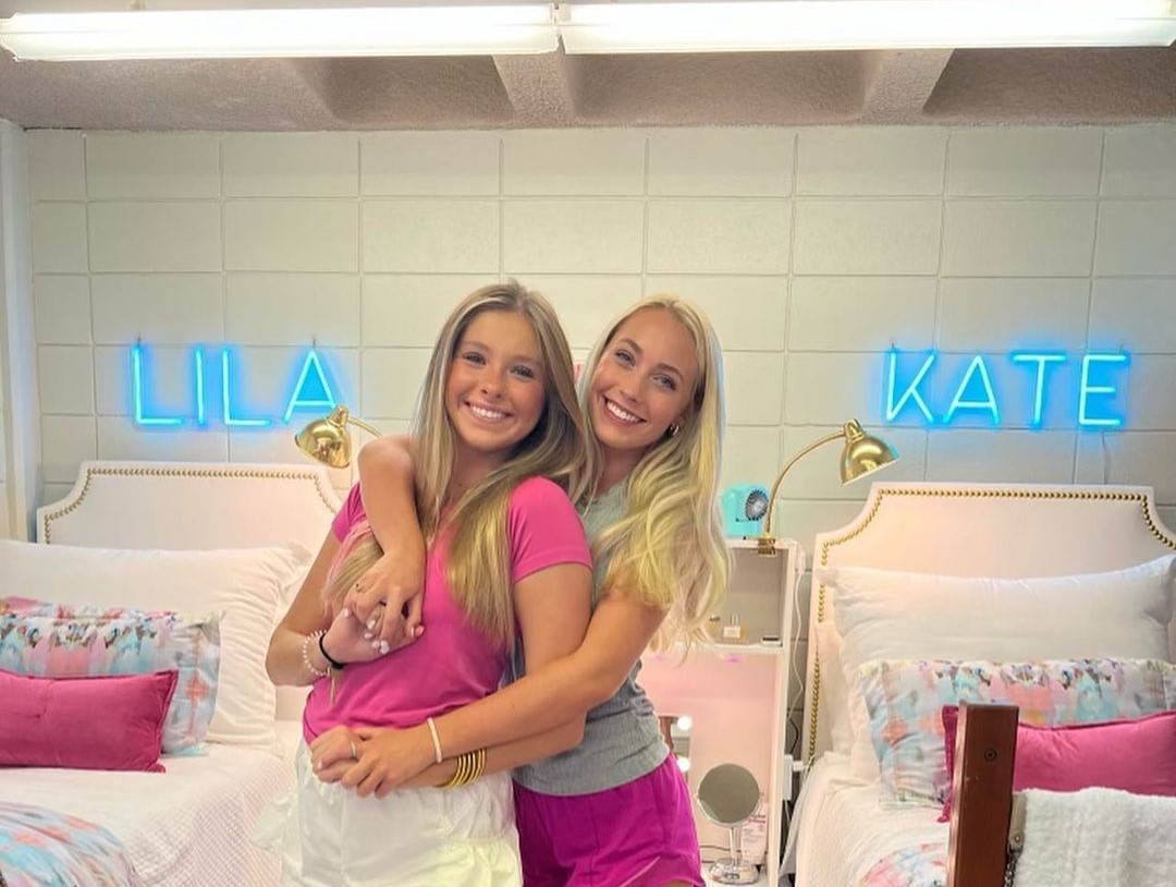 Blue dorm room name signs by Custom Neon® @amybyrdjohnson