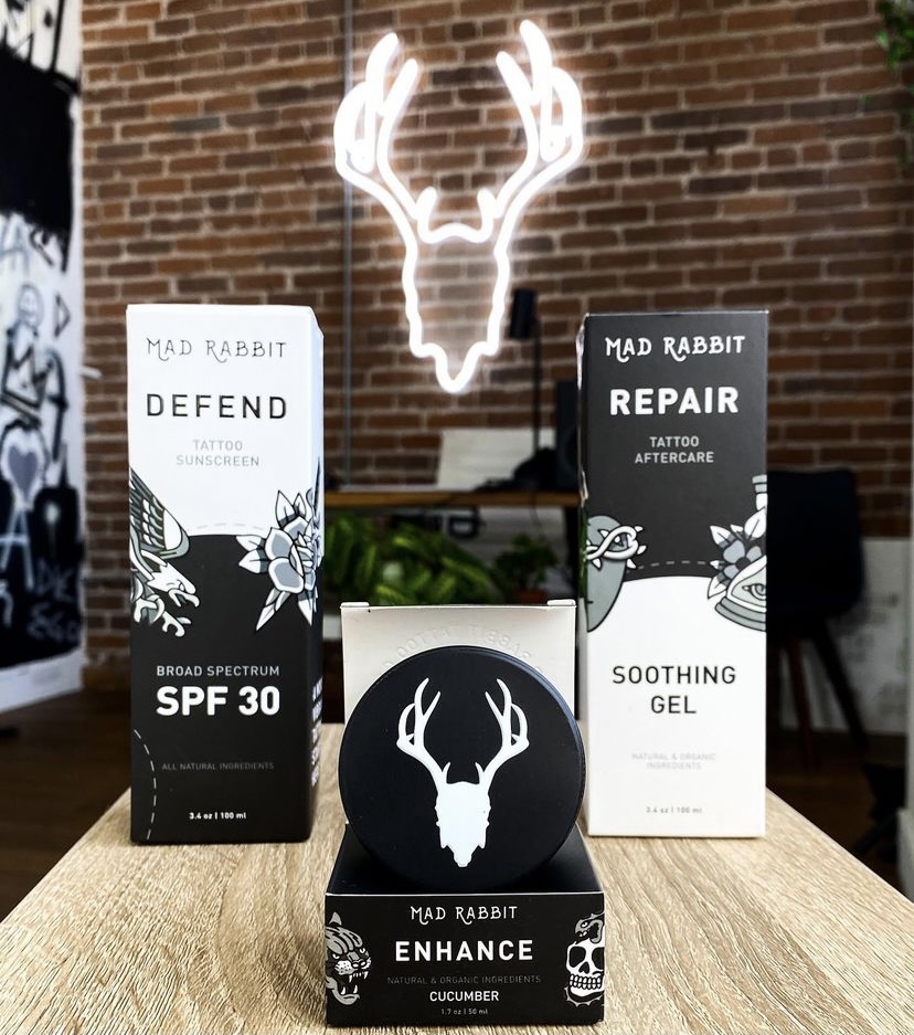 White stags head logo @madrabbit made by Custom Neon®