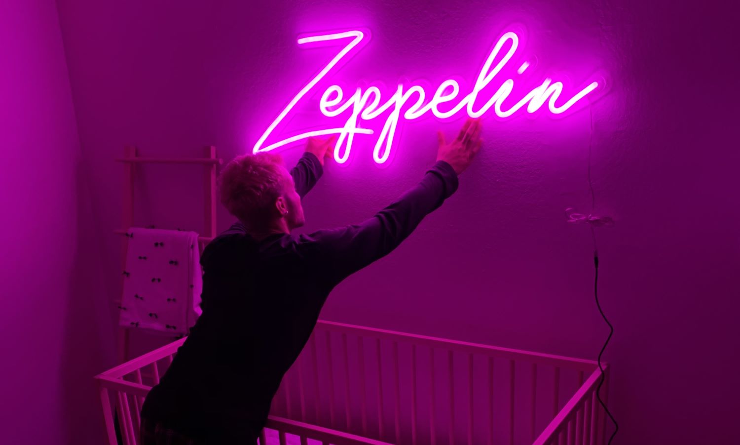 Pink Custom Neon® nursery name sign @daltonjackson