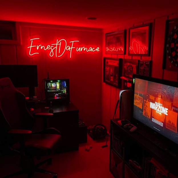Custom Neon® gamer username sign for @ernestdafurnance
