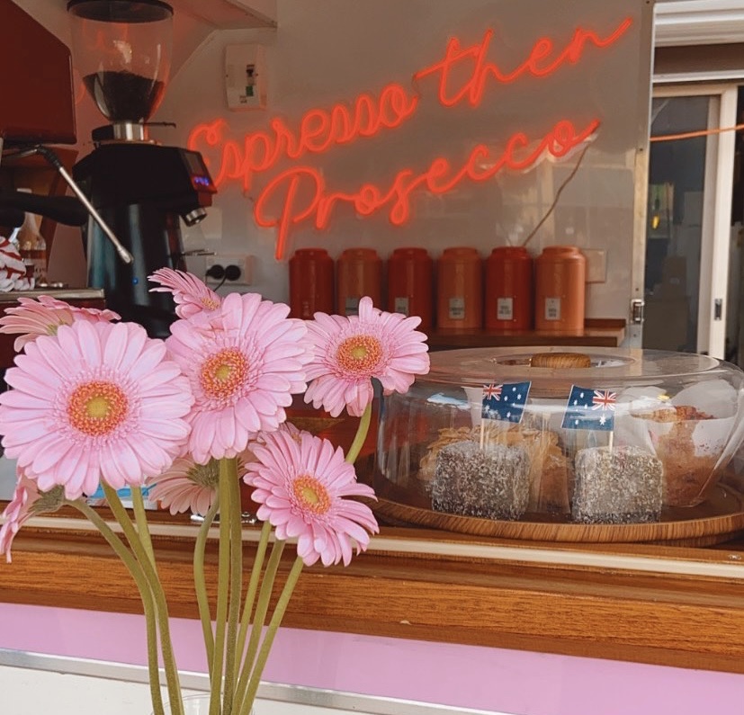 Espresso then Prosecco red Custom Neon® coffee van sign @miss__buzz