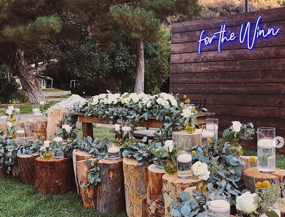 Electric blue Custom Neon® wedding sign