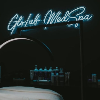 Bayview neon font beauty salon sign example