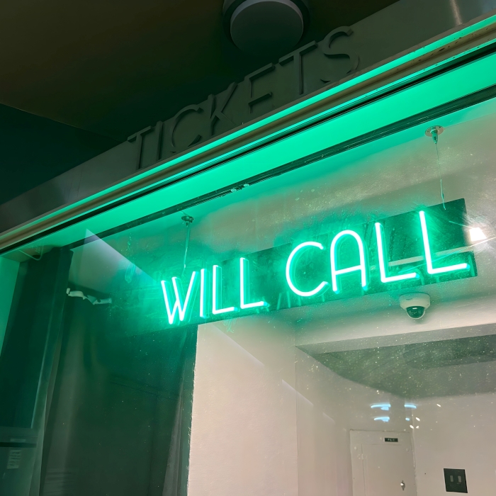 Custom Neon® Will Call color changing directional retail signs at the @livenation ticket booths @hollywoodpalladium
