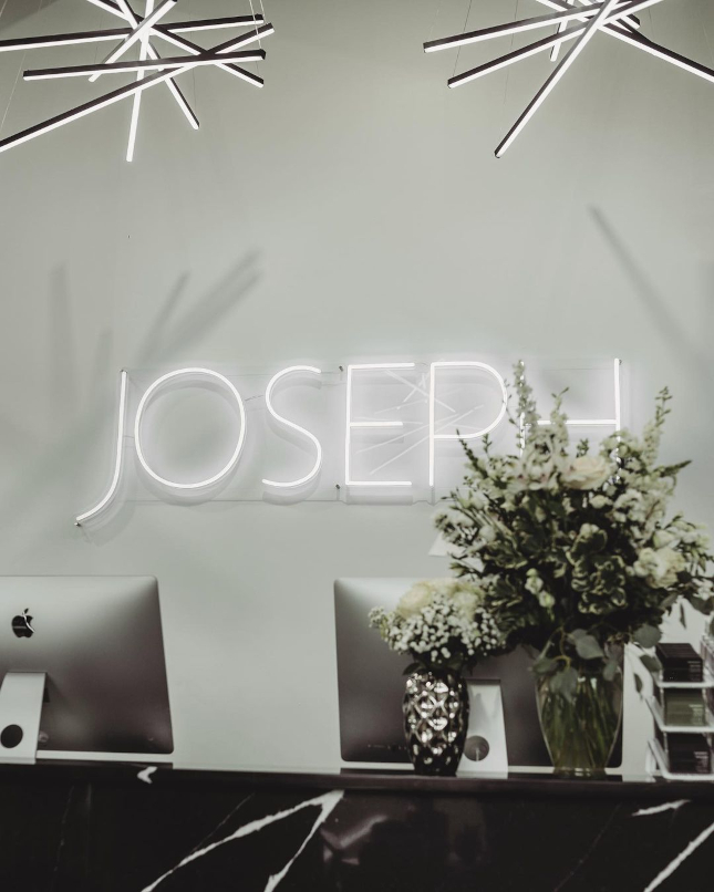 White hair salon name sign by Custom Neon® @josephmccormickhair