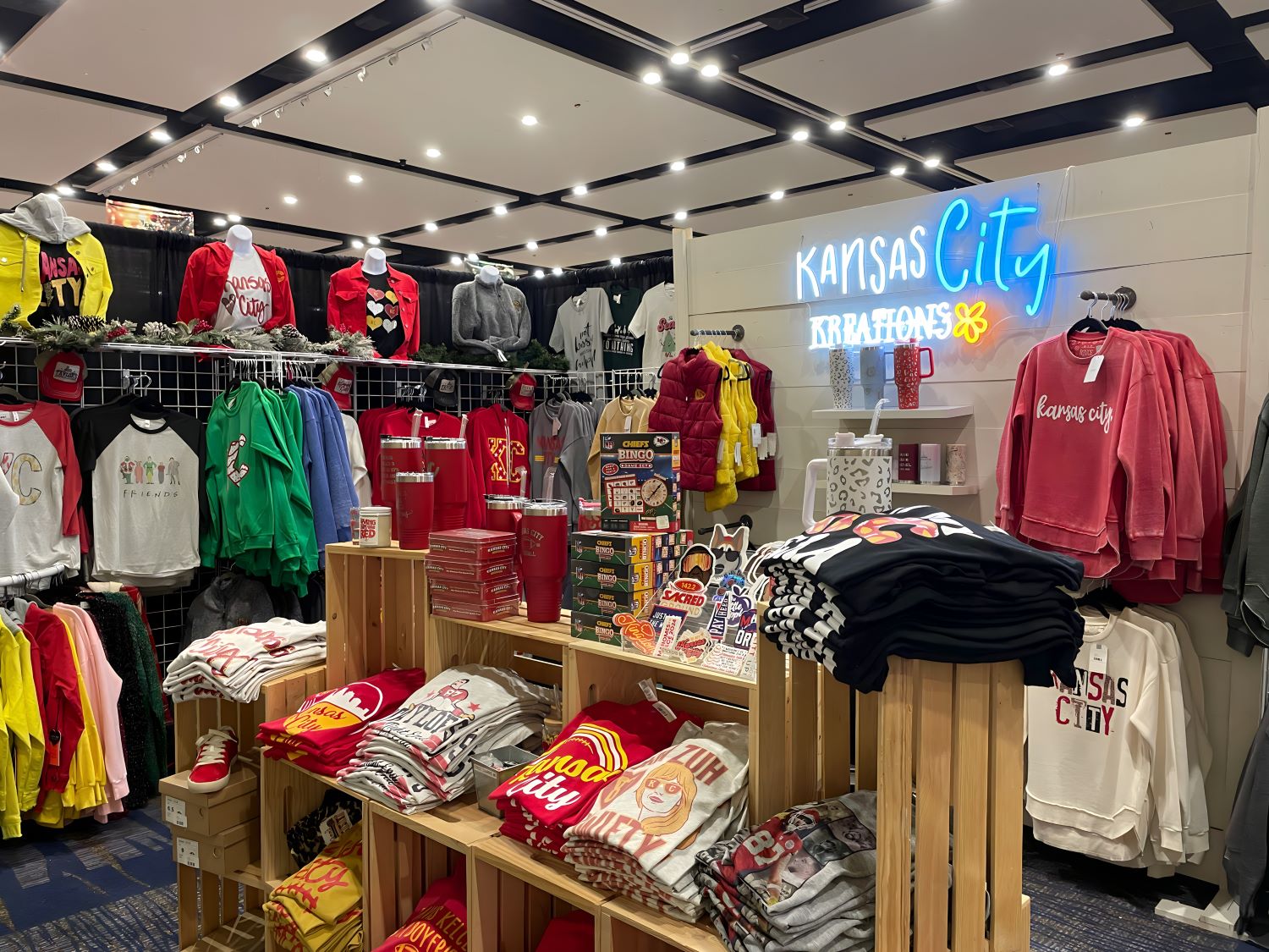 Custom Neon® logo sign in the store at @kansascitykreations