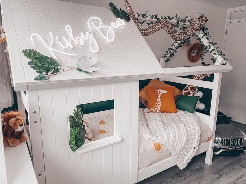 Custom Neon® White name sign for kids bedroom @keepingitkirby